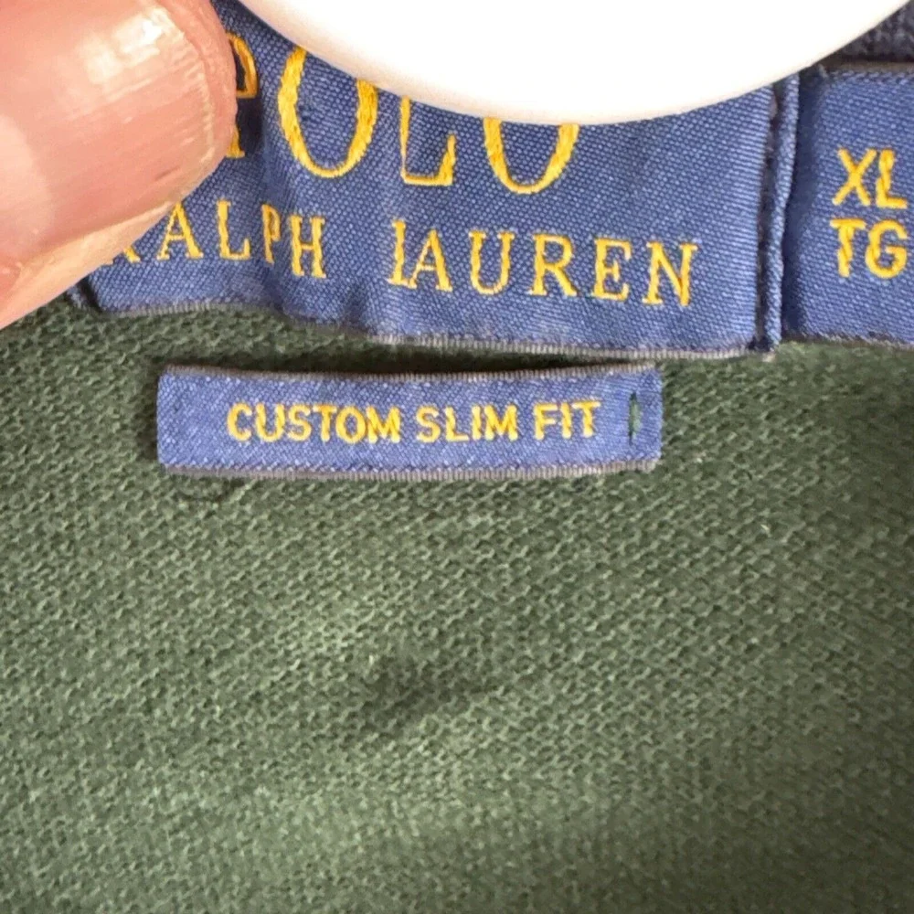 Polo Ralph Lauren Shirt Mens XL Custom‎ Slim Fit Short Sleeve Polo Rugby Green